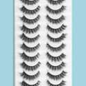 10pairs Volumized False Eyelashes