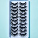 10pairs Volumized False Eyelashes