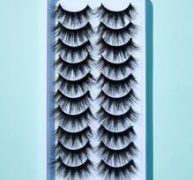 10pairs Volumized False Eyelashes