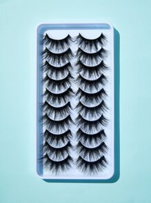 10pairs Volumized False Eyelashes