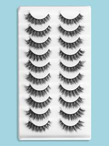 10pairs Volumized False Eyelashes