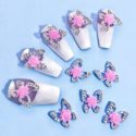 10pcs Butterfly Rhinestone Nail Art Decoration