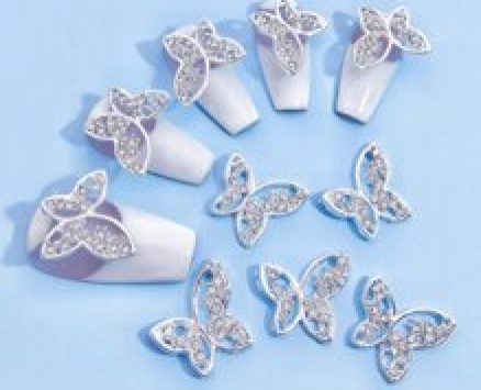 10pcs Butterfly Shaped Nail Art Decoration