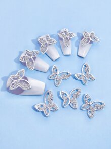 10pcs Butterfly Shaped Nail Art Decoration