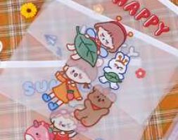 10pcs Cartoon Graphic Random File Bag