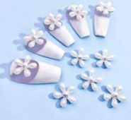 10pcs Floral Shaped Nail Art Decoration