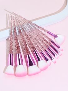 10pcs Glitter Makeup Brush Set