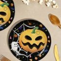 10pcs Halloween Pumpkin Disposable Plate