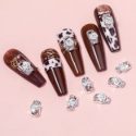 10pcs Halloween Skull Shaped Nail Art Decoration