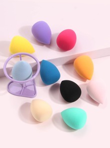 10pcs Makeup Sponge With Holder