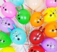 10pcs Random Color Rabbit Balloon