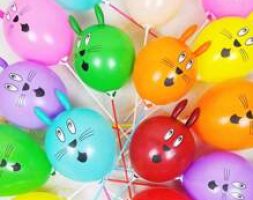 10pcs Random Color Rabbit Balloon