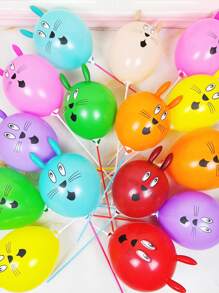 10pcs Random Color Rabbit Balloon