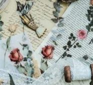 10pcs Random Flower Print Sticker