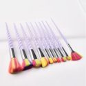 10pcs Spiral Handle Makeup Brush Set