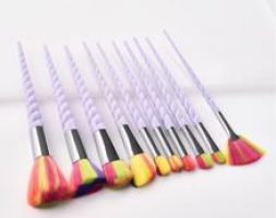 10pcs Spiral Handle Makeup Brush Set