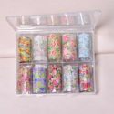 10rolls Flower Pattern Nail Art Sticker