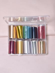 10rolls Metallic Nail Art Sticker