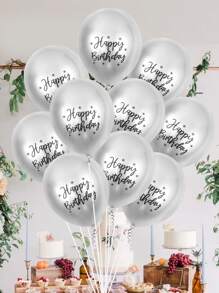 11pcs Birthday Slogan Graphic Balloon