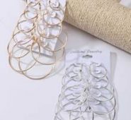 12pairs Simple Hoop Earrings