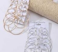 12pairs Simple Hoop Earrings