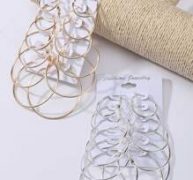 12pairs Simple Hoop Earrings