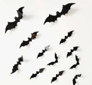 12pcs 3D Halloween Bat Shaped Wall Sticker