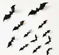 12pcs 3D Halloween Bat Shaped Wall Sticker