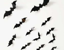 12pcs 3D Halloween Bat Shaped Wall Sticker