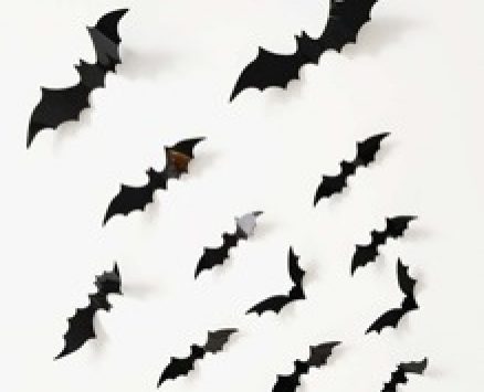 12pcs 3D Halloween Bat Shaped Wall Sticker