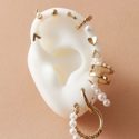 12pcs Faux Pearl Decor Earrings