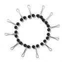 12pcs Faux Pearl Decor Scarf Clip