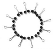 12pcs Faux Pearl Decor Scarf Clip