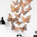 12pcs Hollow Butterfly Wall Sticker