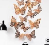 12pcs Hollow Butterfly Wall Sticker
