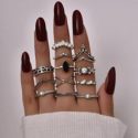 12pcs Rhinestone Decor Ring