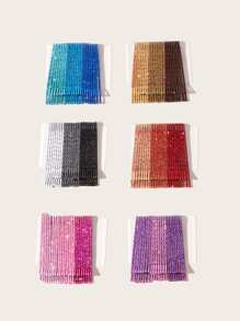 150pcs Glitter Solid Hair Clip