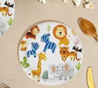 16pcs Cartoon Disposable Plate