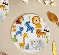 16pcs Cartoon Disposable Plate