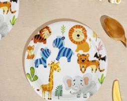 16pcs Cartoon Disposable Plate