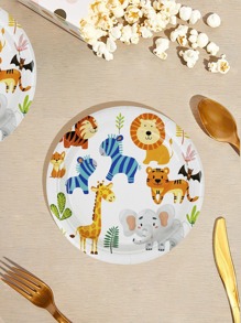 16pcs Cartoon Disposable Plate