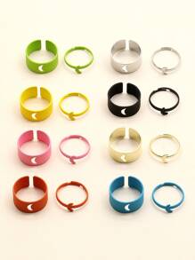 16pcs Moon Decor Ring