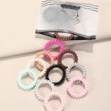 16pcs Simple Telephone Line Hair Tie