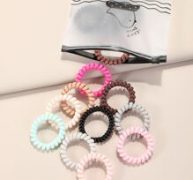 16pcs Simple Telephone Line Hair Tie