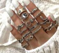 16pcs Yin & Yang Design Ring