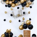 18pcs Metallic & Latex & Confetti Balloon Set