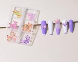 1box Butterfly Design Nail Art Decoration