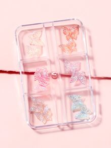 1box Butterfly Shaped Nail Art Decoration