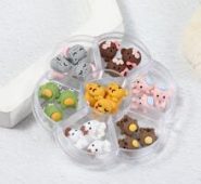 1box Cartoon Animal Nail Art Decoration