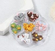 1box Cartoon Animal Nail Art Decoration